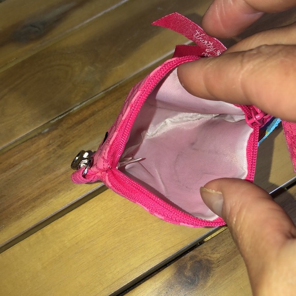 Thirty one brand Patchwork Bird/Mini ZipTop Coin purse with Clip - Picture 5 of 7